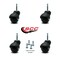 Service Caster 2 Inch Flat Black Hooded Grip Neck Ball Casters, 4PK SCC-GN01S20-POS-FB-516-4 - alternate 2